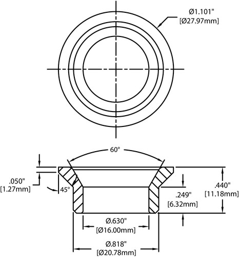 WHEEL LUG HOLE INSERTS FOR ALUMINUM WHEELS 24 PIECES PART# WI630-N - 第 2/2 張圖片