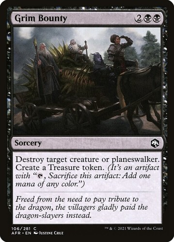 MTG Magic AFR D&D Forgotten Realms - 1x EN NM 106 C Grim Bounty - 第 1/1 張圖片