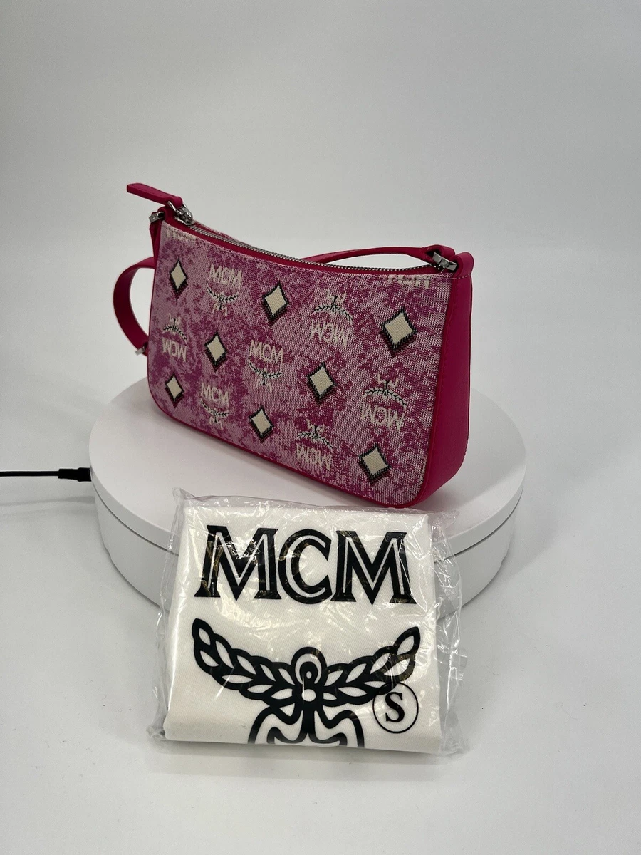 MCM Millie Logo-Embossed Leather Medium Crossbody