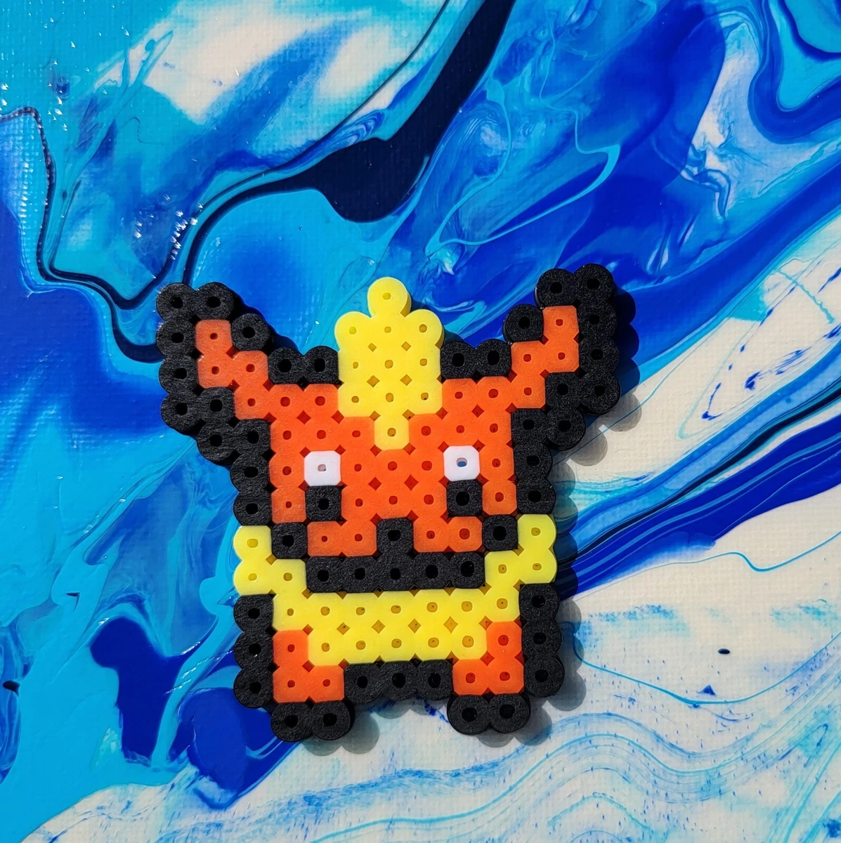 Handmade Small Perler Bead Art - Flareon - Cute Pokemon Perler