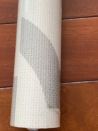 MAGNOLIA HOME Joanna Gaines Prepasted Wallpaper 56 sq ft Woven Trellis Gray Crea - Picture 5 of 6