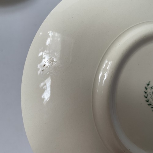 Vintage Taylor Smith Emerald Green Cream Floral Gold Trim 9pcs Dinner set as is - Picture 17 of 21
