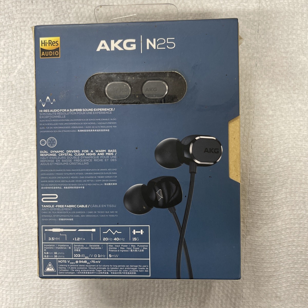 AKG N25（Canal Type Earphone/High res/Dual Dynamic Type | eBay