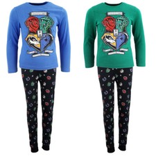 Harry Potter Hogwarts Jungen Schlafanzug Pyjama lang 104-134 Baumwolle