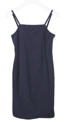 Max & Co.Active Kleid Damen UK 10 Ärmellos Leinen Mischung Blau