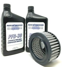 2 cuartos de galón de aceite de compresor de aire alternativo sintético de grado alimenticio pfg-30