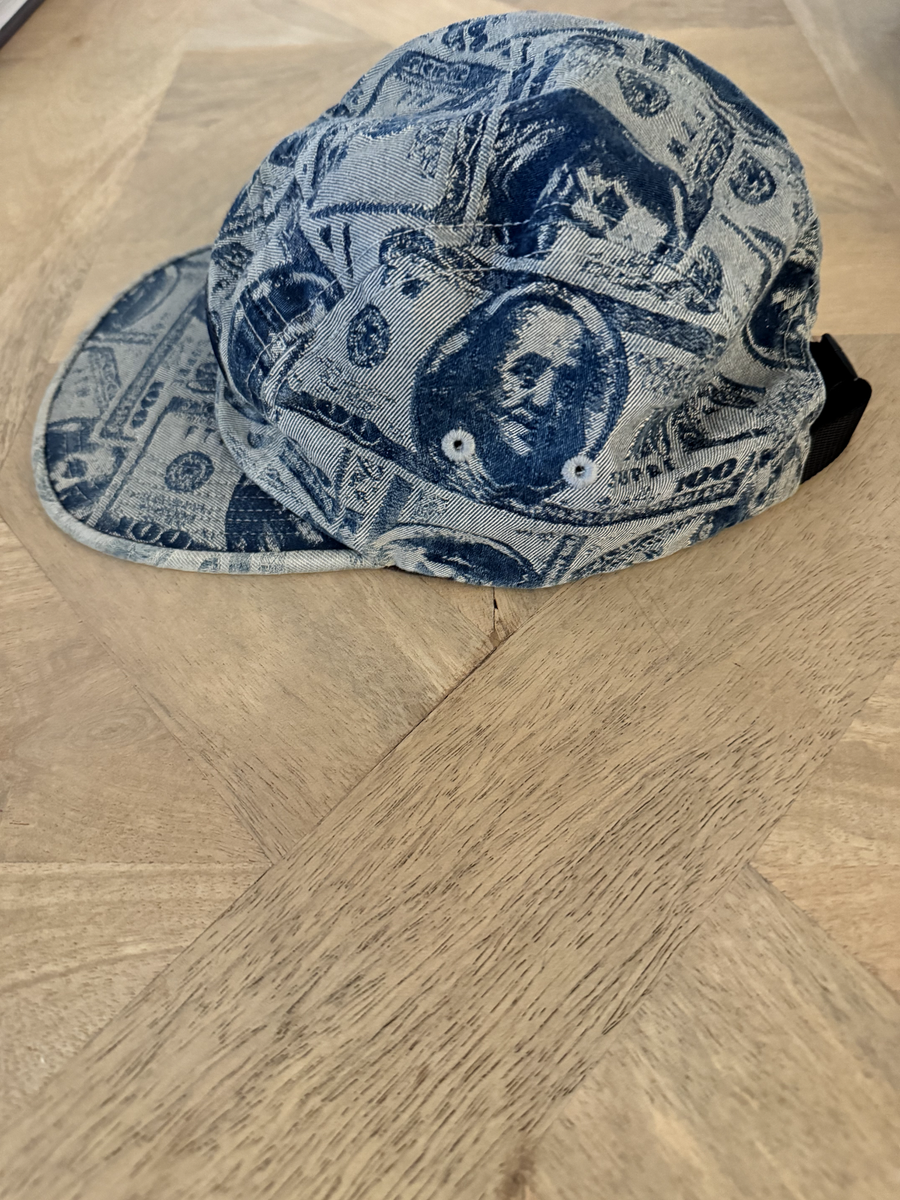 Supreme 100 Dollar Bill Camp Cap Blue | eBay