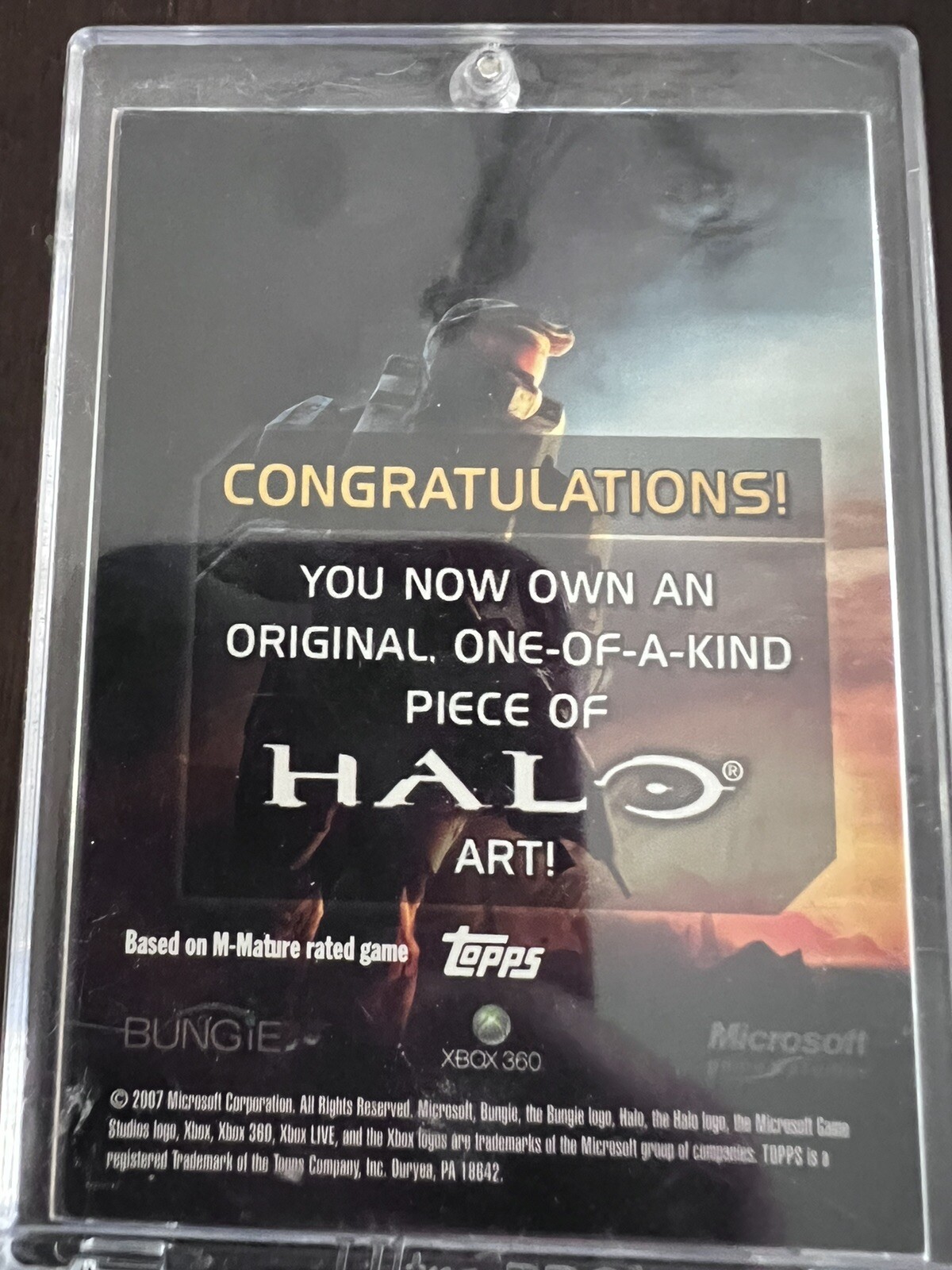 2007 1/1 Topps Halo Hunter Sketch Card Trading Card By Tom Hodges