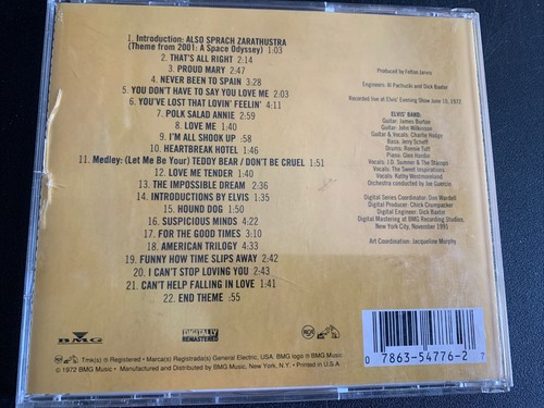 Elvis As Recorded At Madison Square Garden (CD) - Picture 2 of 2