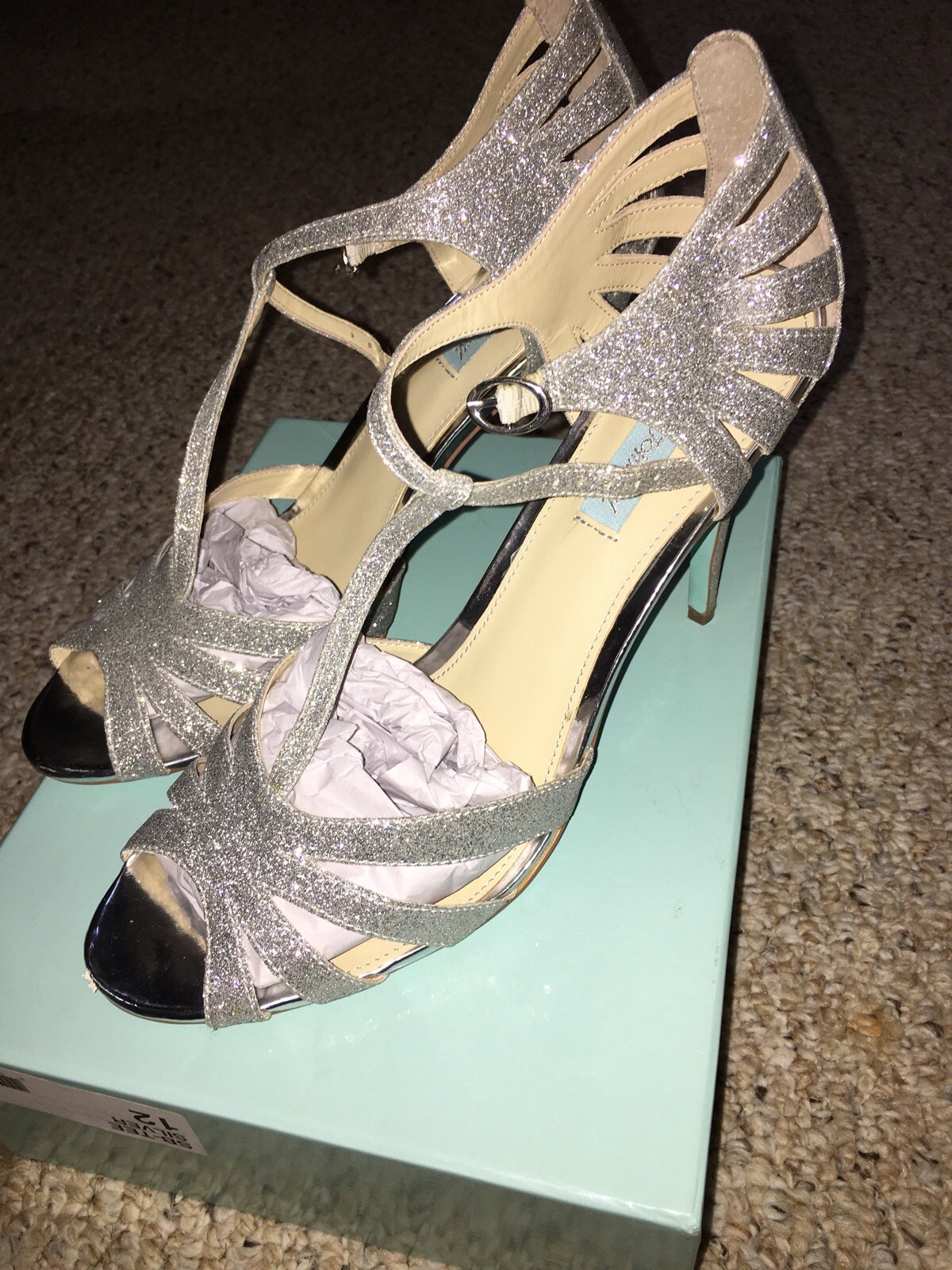 blue by betsey johnson tee glitter dress sandals
