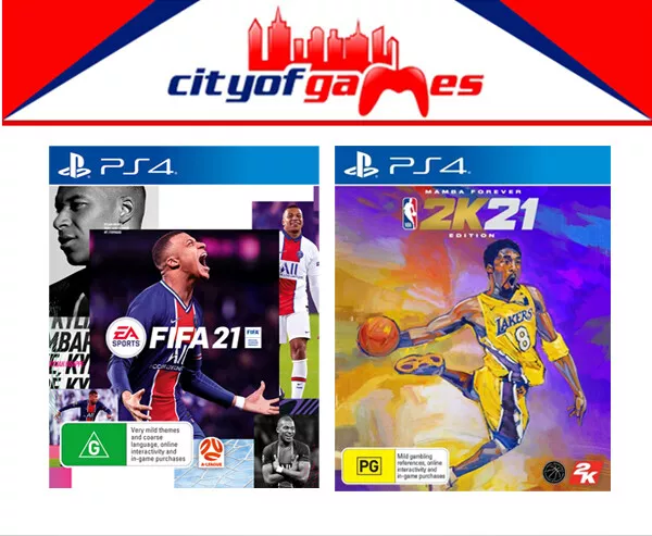 FIFA 21 NBA 2K21 Mamba Forever Edition PS4 Game Bundle Brand New