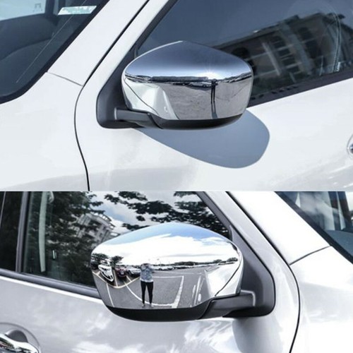 Chrome 2X Side Door Rearveiw Mirror Cover Trim For Nissan NAVARA 2019 2020 - Picture 2 of 6