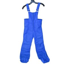 Roffe Snow Pants Bib Size Small 29 waist Vintage 27 Inseam Overalls Blue Ski