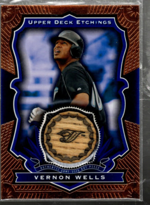 B5180- 2004 Upper Deck Etchings Spielschläger Blau #VW Vernon Wells - NM-MT