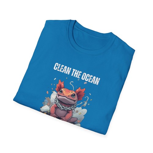 Axolotl Save the Ocean T-Shirt | Wildlife Lover Tee Conservation & Activist Gift - Picture 41 of 57