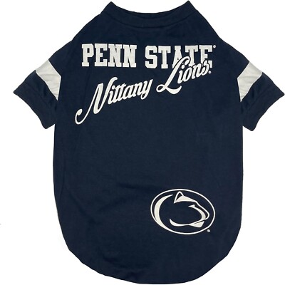 Pets First NCAA Stripe Tee Shirt for Dogs & Cats Durable & Cute Dog Tee Shirt