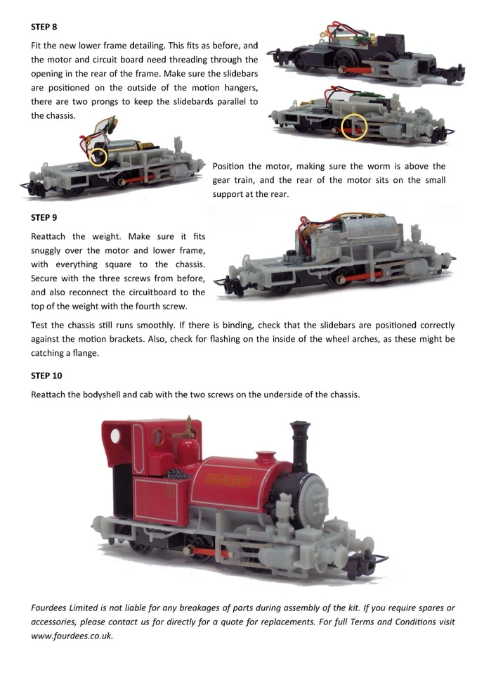 Fourdees Upgrade Kit for Bachmann Talyllyn / Skarloey in 009 / HOn30 / OO9 - Image 4 of 4