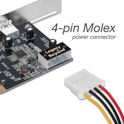 SIIG USB 3.0 2-Port (Ext) PCIe Host Card Adapter - Supports UASP (LB-US0314-S1) - Picture 4 of 7