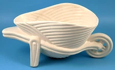 Vintage Lefton Ceramic Bisque Wheelbarrow Planter Japan