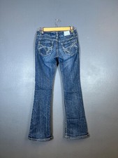 Vanilla Star Pants Women 5 Blue Denim Jeans Bootcut Embroidered Y2K Cotton