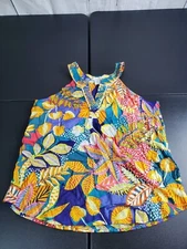 Cynthia Rowley Women's Size Small Floral Print Lightweight Pullover Tank Top NWT