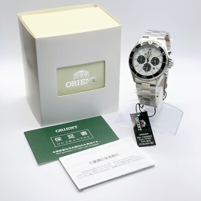 Orient Mako RN-TX0203S Chronograph Solar Watch Panda Dial White
