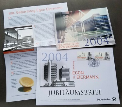 Deutschland Geburtsjahr 2004 Architekten Bauarchitektur (Postkarte + FDC)