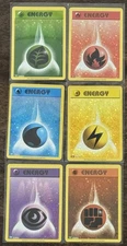 Pokemon TCG Classic Holo Energy Set (6x) Grass Fire Water Electric Psychic NM
