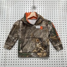 Carhartt Camo Hoodie Sweatshirt Youth Size 4 Brown Camouflage Hooded