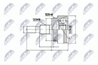 Original NTY Gelenksatz Antriebswelle NPZ-ME-009 FüR Mercedes-Benz