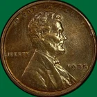 1935 Lincoln Wheat Cent Uncirculated UNC Coin, Cleaned #43446