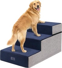Dog Stairs Bed Couch Large Dogs Extra Wide 20" Pet Steps 18" H 3 Steps Big Foam