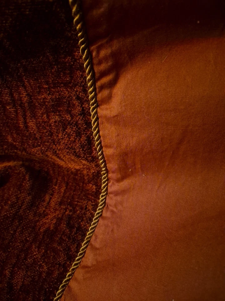 Chenilla tapizada Beacon Looms Inc. Funda nórdica cordón labial retorcido granate reina/ Foto 3 de 4