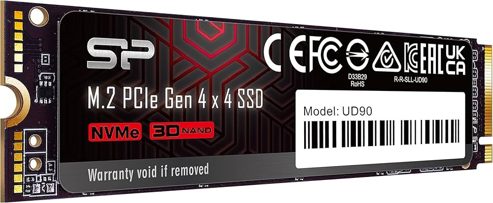 Silicon Power 4TB UD90 NVMe 4.0 Gen4 PCIe M.2 SSD