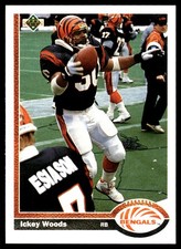 Ickey Woods 1991 Upper Deck #145 Bengals NFL READ FREE SHIPPING AutographDen