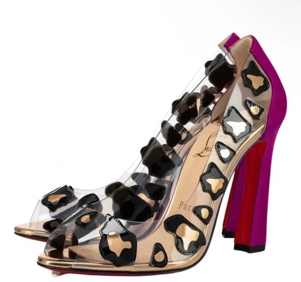 Zapatos de tacón Louis Vuitton rojos para mujer talla 5,5 ¡con bolsa antipolvo y caja! Foto 4 de 4