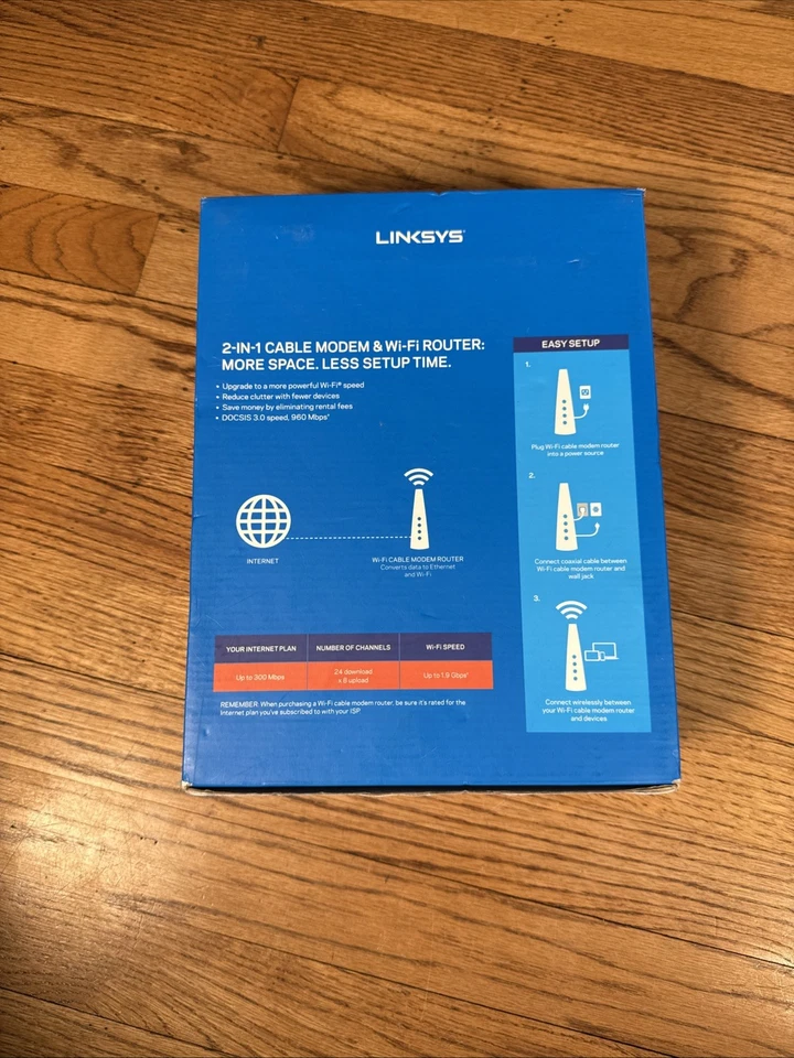 Linksys AC1900 Dual-Band Wi-Fi Router 300mbps - CG7500 Docsis 3.0 - Image 4 of 4