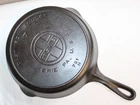 Vintage Griswold No. 7 Cast Iron Skillet Block Large Logo w/ Heat Ring 701 H