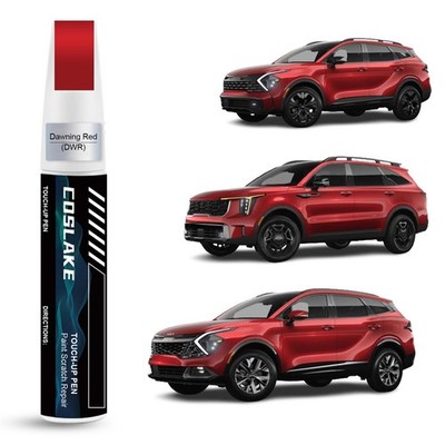 Car Touch Up Paint(Dawning Red(DWR)) for Kia, Car Paint Scratch Repair Kit, Q