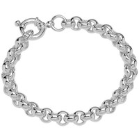 Armband 925 Sterling Silber 22Cm Erbskette Hohl Rund Damen Design Armbandkette