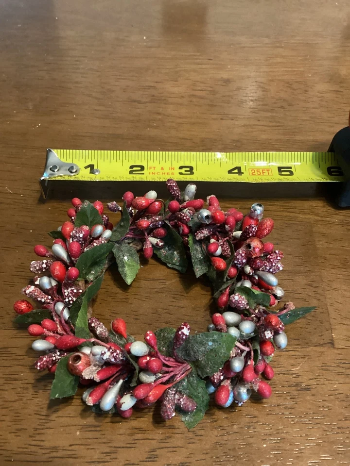 Anillo Vela Bayas 2.25"-2.5" Anillo Interior Guirnalda de Vacaciones Artesanal Foto 2 de 3