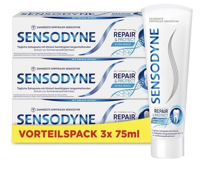 3x75ml Sensodyne Repair & Protect Zahnpasta Sparpack NEU OVP