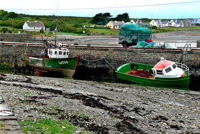 Photo A2 Loop Head Peninsula  - Carrigaholt - Harbour - Two Boats View i c2012