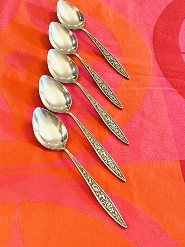 Ekco Eterna Santiago Textured Blk Accent Japan 5- Teaspoons 6 1/2" - Picture 4 of 9