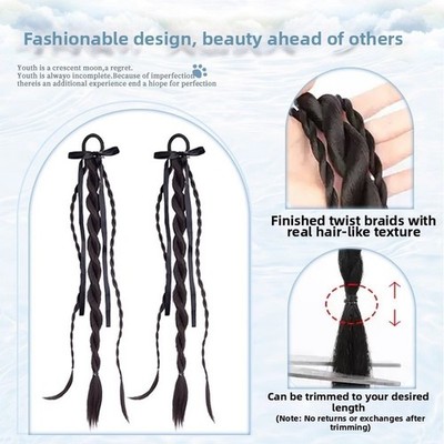 Warm Style Pre Twisted Braids for Women Double Ponytail Hair 40 bis 45 cm Länge
