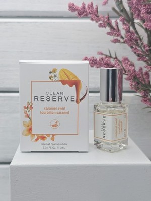 Clean Reserve Caramel Swirl Eau De Parfum Rollerball Mini Size 3ml/0.1oz NIB 