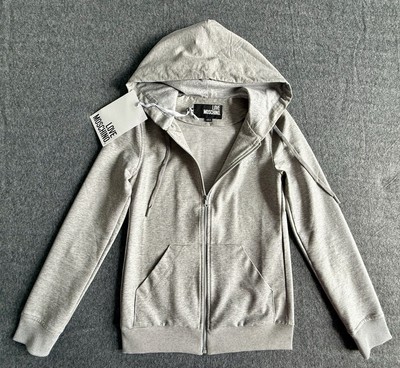 Love Moschino Women Full Zip Hoodie Grey Size 38 US: 2  $410