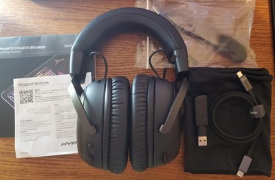 HyperX Cloud III Wireless Gaming Headset for PC, PS5, PS4, Black/Good Condition