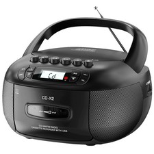 CD Player Boombox with Cassette Player,Bluetooth,Radios and Remote - CD/MP3/U...