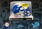 Barry Sanders Signed AMP Alt Lions Mini Football Helmet Schwartz Sports COA WPF1